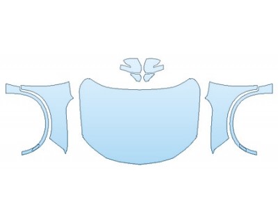 PAINT PROTECTION KIT - 2020 CHEVROLET BLAZER RS FULL HOOD (WRAPPED EDGES) FENDERS MIRRORS - PRECUT PPF CLEAR BRA WRAP