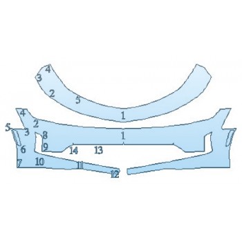 PAINT PROTECTION KIT - 2020 CHEVROLET CAMARO LT COUPE BUMPER - PRECUT PPF CLEAR BRA WRAP