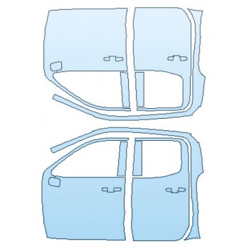 PAINT PROTECTION KIT - 2019 CHEVROLET SILVERADO 1500 CUSTOM FULL DOORS (DOUBLE CAB) - PRECUT PPF CLEAR BRA WRAP