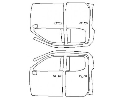 2020 CHEVROLET SILVERADO 1500 CUSTOM Full Doors (Double Cab Wrapped Edges)