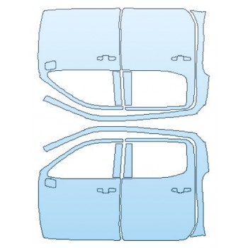 PAINT PROTECTION KIT - 2019 CHEVROLET SILVERADO 1500 CUSTOM FULL DOORS (CREW CAB WRAPPED EDGES) - PRECUT PPF CLEAR BRA WRAP