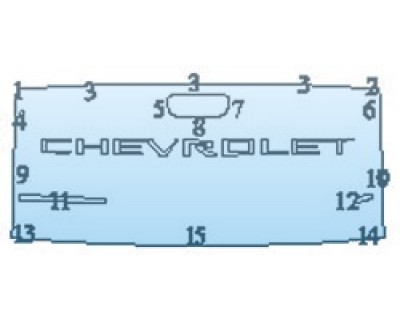 2019 CHEVROLET SILVERADO 1500 CUSTOM Tailgate