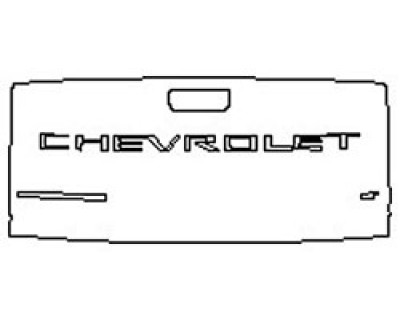2020 CHEVROLET SILVERADO 1500 CUSTOM Tailgate (Wrapped Edges)