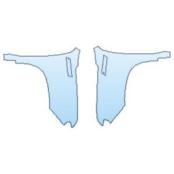 PAINT PROTECTION KIT - 2020 CHEVROLET SILVERADO 1500 LT FULL FENDERS (Z71 EMBLEM MUD GUARD) - PRECUT PPF CLEAR BRA WRAP