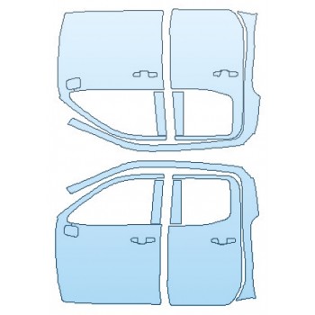 PAINT PROTECTION KIT - 2019 CHEVROLET SILVERADO 1500 LT FULL DOORS (DOUBLE CAB WRAPPED EDGES) - PRECUT PPF CLEAR BRA WRAP