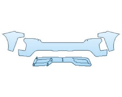 PAINT PROTECTION KIT - 2020 CHEVROLET SILVERADO 1500 LT TRAILBOSS BUMPER - PRECUT PPF CLEAR BRA WRAP