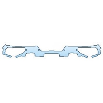 PAINT PROTECTION KIT - 2020 CHEVROLET SILVERADO 1500 LT TRAILBOSS FULL REAR BUMPER WITH SENSORS - PRECUT PPF CLEAR BRA WRAP
