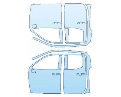 PAINT PROTECTION KIT - 2020 CHEVROLET SILVERADO 1500 LT TRAILBOSS FULL DOORS (DOUBLE CAB) - PRECUT PPF CLEAR BRA WRAP