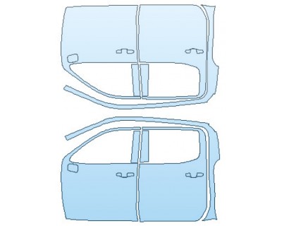 PAINT PROTECTION KIT - 2020 CHEVROLET SILVERADO 1500 LT TRAILBOSS FULL DOORS (CREW CAB) - PRECUT PPF CLEAR BRA WRAP