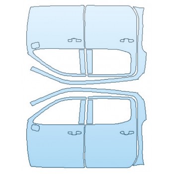 PAINT PROTECTION KIT - 2019 CHEVROLET SILVERADO 1500 LTZ FULL DOORS (CREW CAB WRAPPED EDGES) - PRECUT PPF CLEAR BRA WRAP