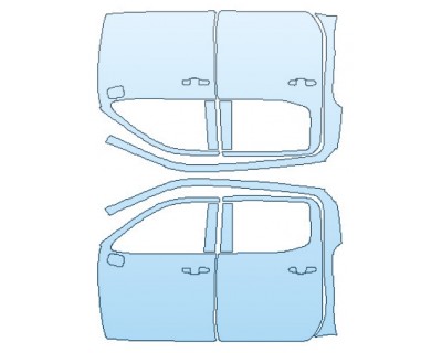 PAINT PROTECTION KIT - 2019 CHEVROLET SILVERADO 1500 LTZ FULL DOORS (CREW CAB WRAPPED EDGES) - PRECUT PPF CLEAR BRA WRAP