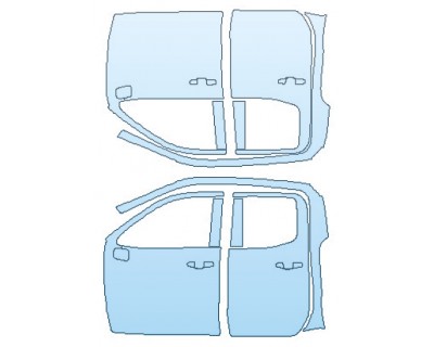 PAINT PROTECTION KIT - 2019 CHEVROLET SILVERADO 1500 RST FULL DOORS (DOUBLE CAB WRAPPED EDGES) - PRECUT PPF CLEAR BRA WRAP
