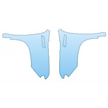 PAINT PROTECTION KIT - 2019 CHEVROLET SILVERADO 1500 WT FULL FENDERS (WRAPPED EDGES Z71 EMBLEM MUD GUARD) - PRECUT PPF CLEAR BRA WRAP