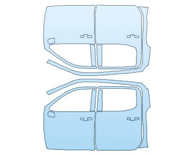 PAINT PROTECTION KIT - 2020 CHEVROLET SILVERADO 1500 WT FULL DOORS (CREW CAB WRAPPED EDGES) - PRECUT PPF CLEAR BRA WRAP
