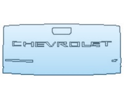 PAINT PROTECTION KIT - 2020 CHEVROLET SILVERADO 1500 WT TAILGATE (WRAPPED EDGES) - PRECUT PPF CLEAR BRA WRAP