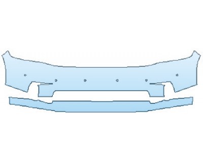 PAINT PROTECTION KIT - 2019 DODGE RAM 1500 CLASSIC EXPRESS BUMPER WITH SENSORS (2 PIECE) - PRECUT PPF CLEAR BRA WRAP