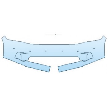 PAINT PROTECTION KIT - 2019 DODGE RAM 1500 CLASSIC EXPRESS BUMPER WITH SENSORS (1 PIECE) - PRECUT PPF CLEAR BRA WRAP