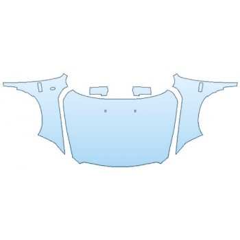 PAINT PROTECTION KIT - 2020 DODGE RAM 1500 CLASSIC LONE STAR FULL HOOD FENDERS WITH HEMI BADGES MIRRORS - PRECUT PPF CLEAR BRA WRAP