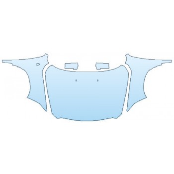 PAINT PROTECTION KIT - 2020 DODGE RAM 1500 CLASSIC TRADESMAN FULL HOOD (WRAPPED EDGES) FENDERS MIRRORS - PRECUT PPF CLEAR BRA WRAP