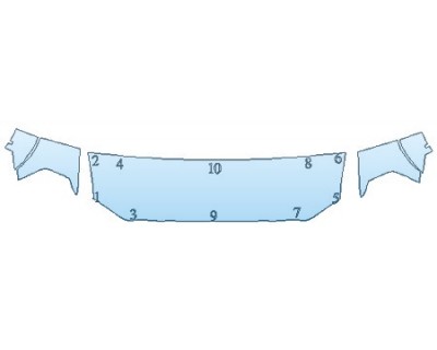 PAINT PROTECTION KIT - 2020 DODGE RAM 2500 LARAMIE SPORT HOOD (24 INCH) FENDERS MIRRORS) - PRECUT PPF CLEAR BRA WRAP