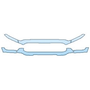 PAINT PROTECTION KIT - 2019 DODGE RAM 3500 LARAMIE LONGHORN GRILLE - PRECUT PPF CLEAR BRA WRAP