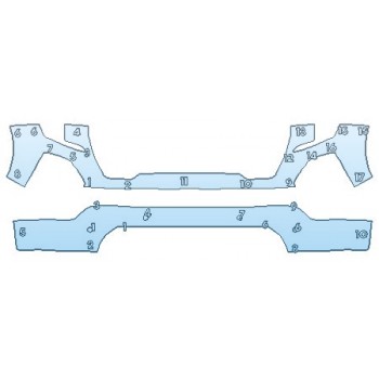 PAINT PROTECTION KIT - 2019 GMC SIERRA 1500 AT4 BUMPER - PRECUT PPF CLEAR BRA WRAP