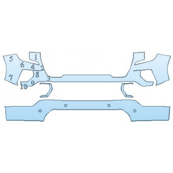 PAINT PROTECTION KIT - 2020 GMC SIERRA 1500 ELEVATION BUMPER - PRECUT PPF CLEAR BRA WRAP