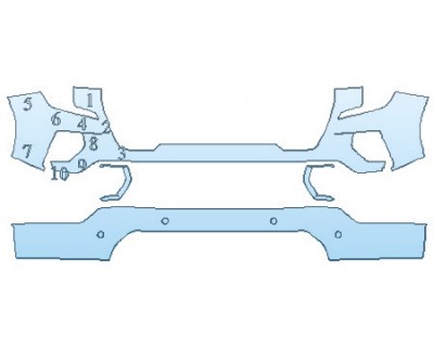 PAINT PROTECTION KIT - 2020 GMC SIERRA 1500 ELEVATION BUMPER - PRECUT PPF CLEAR BRA WRAP
