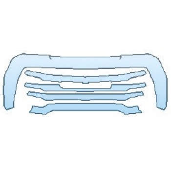 PAINT PROTECTION KIT - 2020 GMC SIERRA 1500 ELEVATION GRILLE - PRECUT PPF CLEAR BRA WRAP