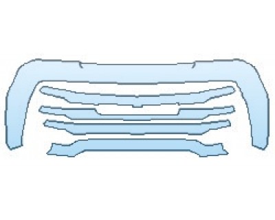PAINT PROTECTION KIT - 2020 GMC SIERRA 1500 ELEVATION GRILLE - PRECUT PPF CLEAR BRA WRAP