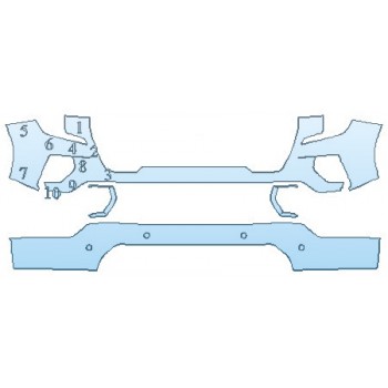 PAINT PROTECTION KIT - 2020 GMC SIERRA 1500 SLE BUMPER - PRECUT PPF CLEAR BRA WRAP
