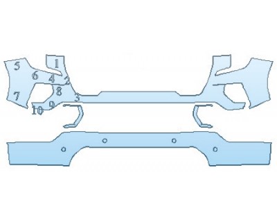 PAINT PROTECTION KIT - 2020 GMC SIERRA 1500 SLE BUMPER - PRECUT PPF CLEAR BRA WRAP