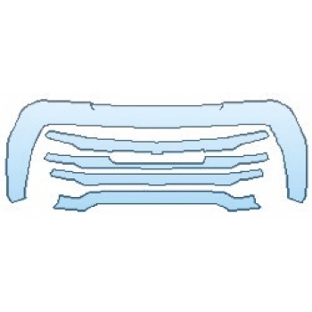 PAINT PROTECTION KIT - 2020 GMC SIERRA 1500 SLE GRILLE - PRECUT PPF CLEAR BRA WRAP
