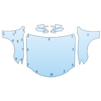 PAINT PROTECTION KIT - 2019 LEXUS RC 350 F-SPORT FULL HOOD FENDERS MIRRORS - PRECUT PPF CLEAR BRA WRAP