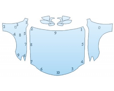 PAINT PROTECTION KIT - 2019 LEXUS RC 350 F-SPORT FULL HOOD FENDERS MIRRORS - PRECUT PPF CLEAR BRA WRAP