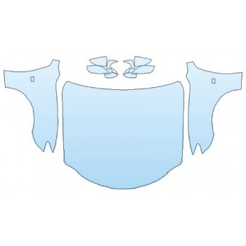 PAINT PROTECTION KIT - 2019 LEXUS RC 350 F-SPORT FULL HOOD (WRAPPED EDGES) FENDERS MIRRORS - PRECUT PPF CLEAR BRA WRAP