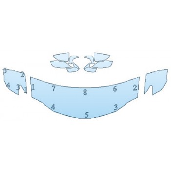 PAINT PROTECTION KIT - 2019 LEXUS RC 350 F-SPORT HOOD (24 INCH) FENDERS MIRRORS) - PRECUT PPF CLEAR BRA WRAP