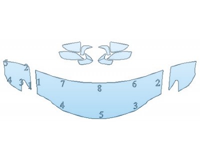 PAINT PROTECTION KIT - 2019 LEXUS RC 350 F-SPORT HOOD (24 INCH) FENDERS MIRRORS) - PRECUT PPF CLEAR BRA WRAP
