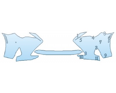 PAINT PROTECTION KIT - 2019 LEXUS RC 350 F-SPORT BUMPER - PRECUT PPF CLEAR BRA WRAP