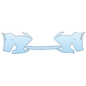 PAINT PROTECTION KIT - 2019 LEXUS RC 350 F-SPORT BUMPER (WRAPPED EDGES) - PRECUT PPF CLEAR BRA WRAP