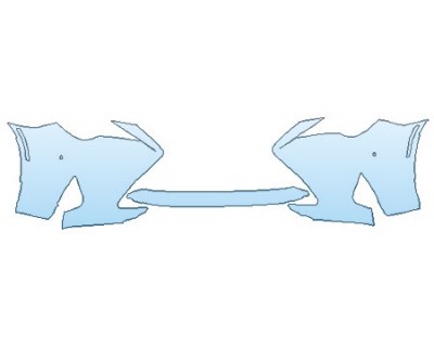 PAINT PROTECTION KIT - 2019 LEXUS RC 350 F-SPORT BUMPER (WRAPPED EDGES) - PRECUT PPF CLEAR BRA WRAP