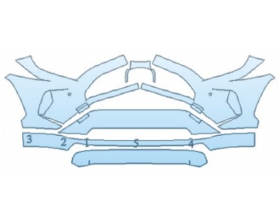 PAINT PROTECTION KIT - 2020 TOYOTA RAV4 XSE HYBRID BUMPER(30 IN,WRAPPED EDGES) - PRECUT PPF CLEAR BRA WRAP