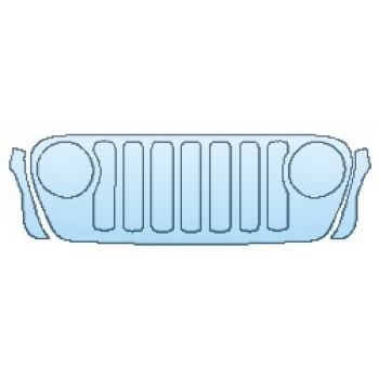 PAINT PROTECTION KIT - 2019 JEEP WRANGLER UNLIMITED SAHARA GRILLE - INVISIBLEMASK - 3M PAINT PROTECTION