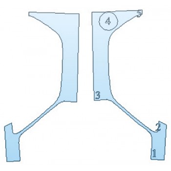 PAINT PROTECTION KIT - 2019 JEEP WRANGLER UNLIMITED SPORT FULL REAR QUARTERS - INVISIBLEMASK - 3M PAINT PROTECTION