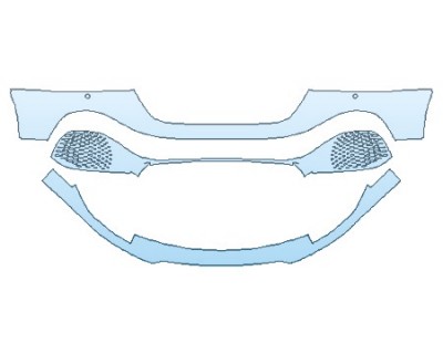 2022 ASTON MARTIN RAPIDE E Bumper (Wrapped Edges) - PRECUT PPF CLEAR BRA WRAP
