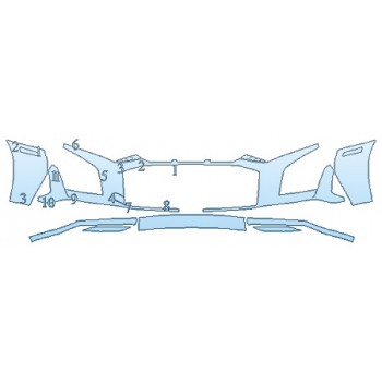 PAINT PROTECTION KIT - 2020 AUDI R8 COUPE V10 PERFORMANCE BUMPER - INVISIBLEMASK - 3M PAINT PROTECTION