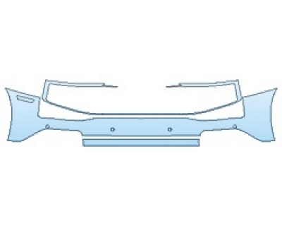 PAINT PROTECTION KIT - 2020 AUDI R8 COUPE V10 PERFORMANCE FULL REAR BUMPER - INVISIBLEMASK - 3M PAINT PROTECTION