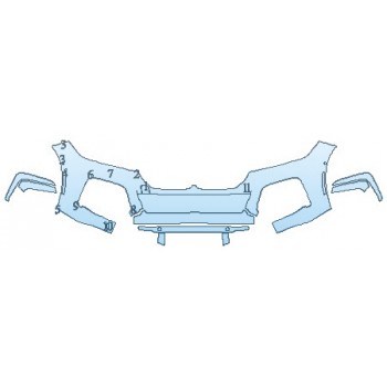 PAINT PROTECTION KIT - 2020 BMW 7 SERIES 740I M-SPORT BUMPER - INVISIBLEMASK - 3M PAINT PROTECTION