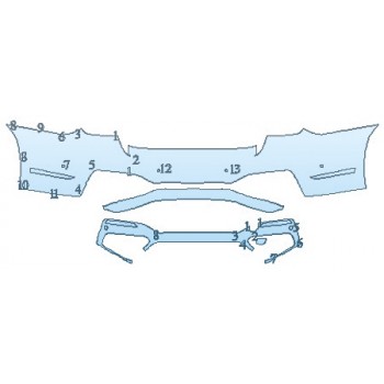 Precut PPF Kit – Clear Bra Paint Protection Film PAINT PROTECTION KIT - 2020 BMW 7 SERIES 750I M-SPORT FULL REAR BUMPER - INVISIBLEMASK - 3M PAINT PROTECTION