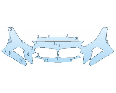 PAINT PROTECTION KIT - 2020 BMW Z4 SDRIVE M40I M-SPORT BUMPER - INVISIBLEMASK - 3M PAINT PROTECTION